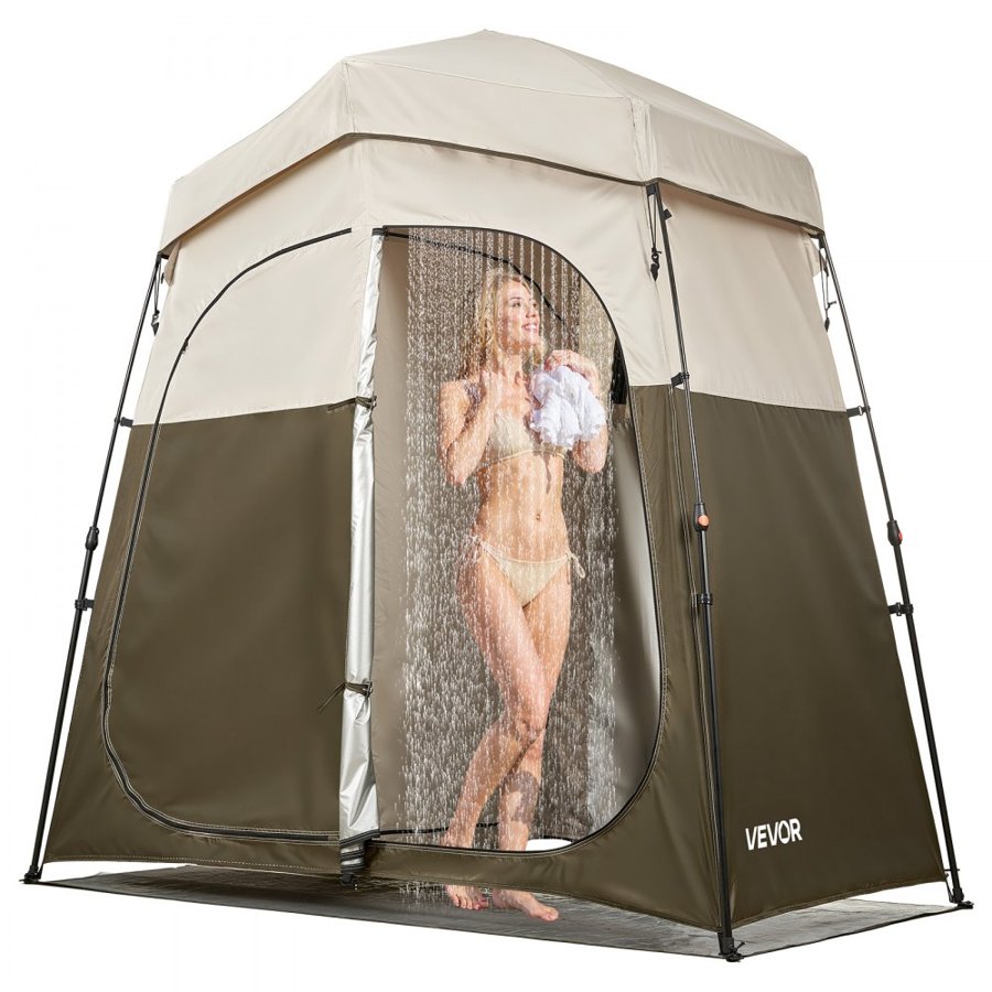VEVOR Portable Camping Shower Tent – 2-Room, 150D Oxford
