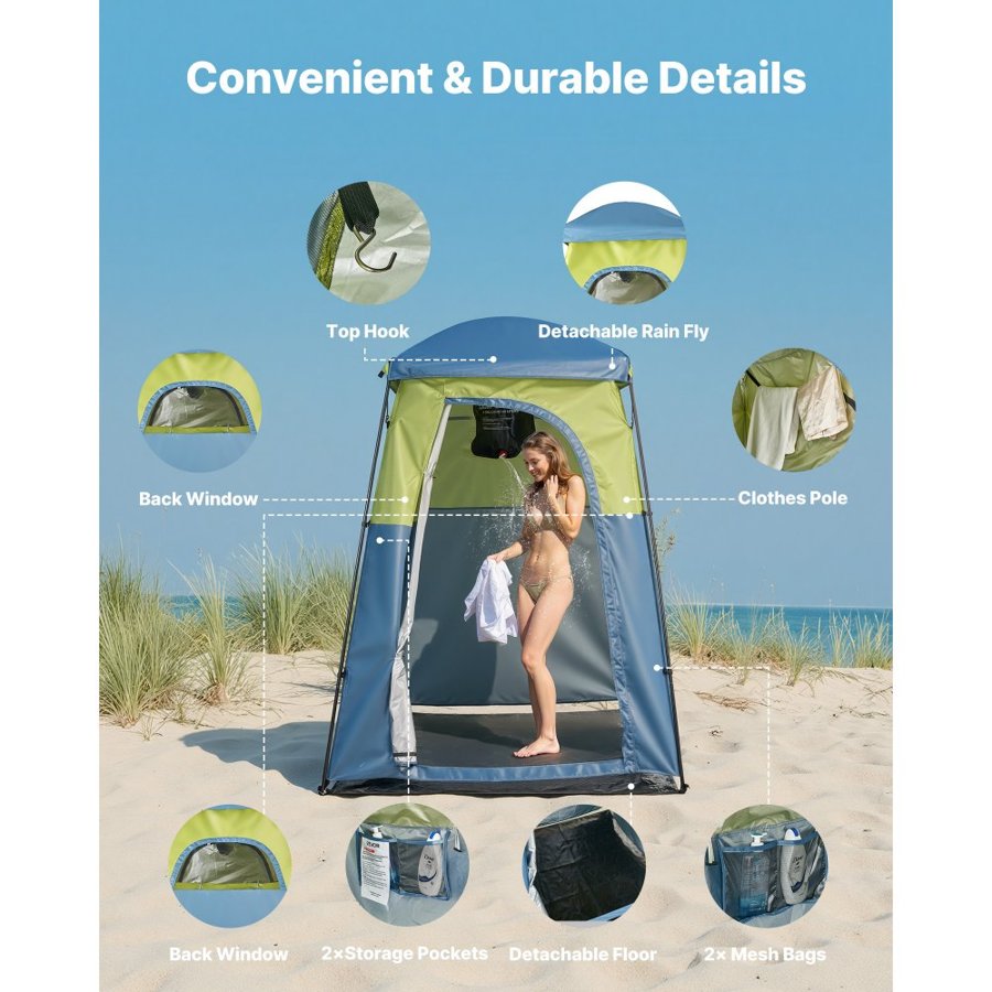 VEVOR Portable Privacy Tent – 150D Oxford, Shower Bag