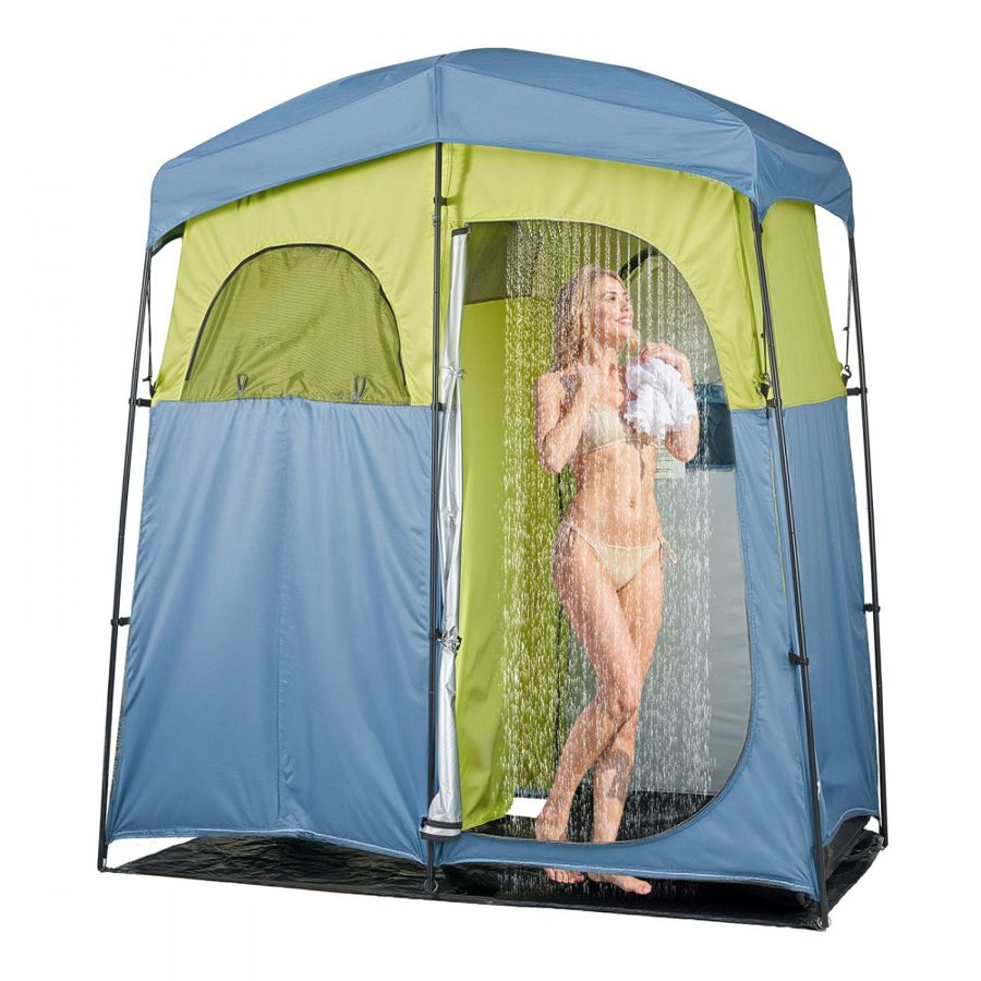 VEVOR Camp Shower Tent – 2-Room, 150D Oxford, UPF 50