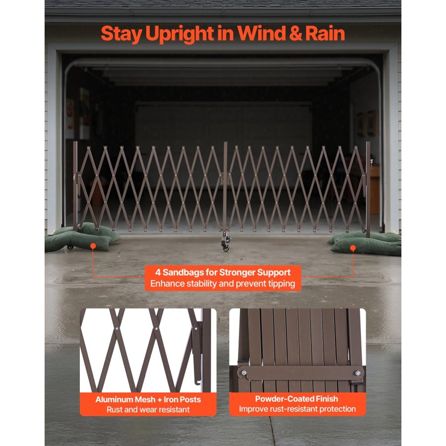 VEVOR Expandable Safety Barricades – 6m Double, 26.7 lbs