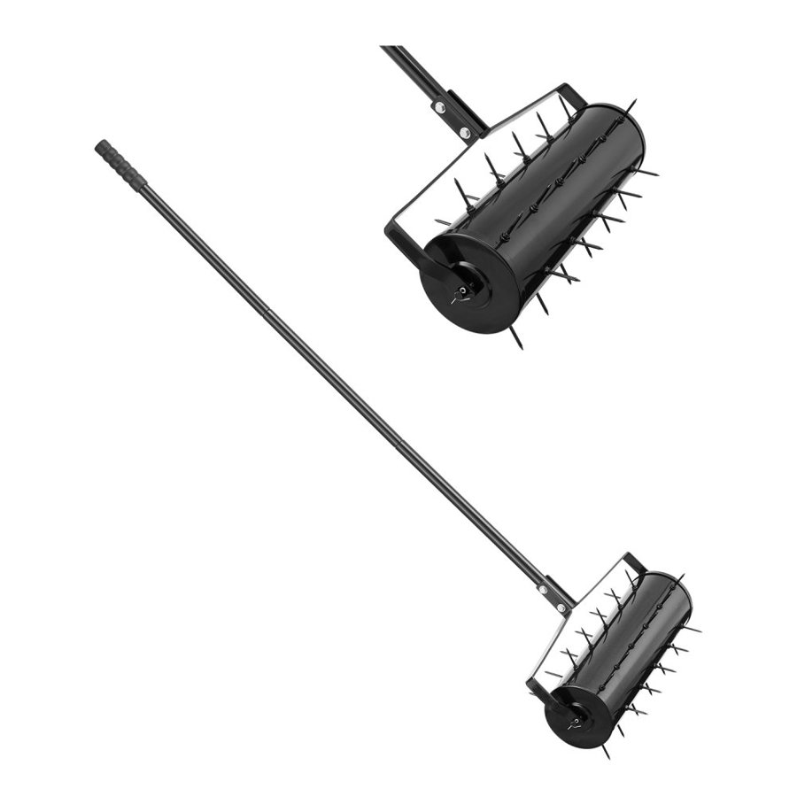 VEVOR Manual Rolling Lawn Aerator – 21 Inch, 33 Spikes