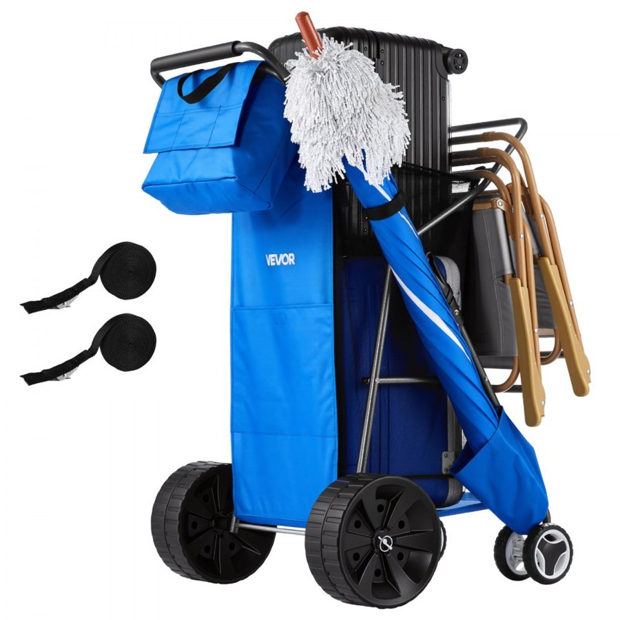 VEVOR Beach Cart for Sand – 165 lbs, 10" Solid Wheels