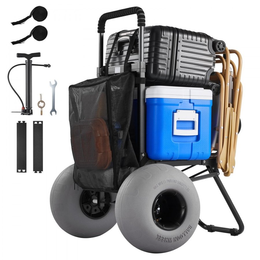 VEVOR Beach Dolly with Big Wheels – 165 lbs, 12" Tires