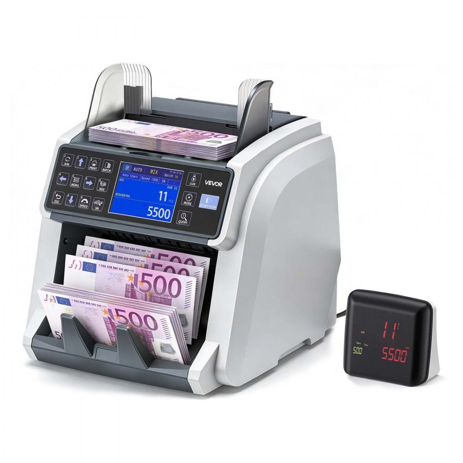 VEVOR Mixed Denomination Money Counter Machine – 1500 Bills