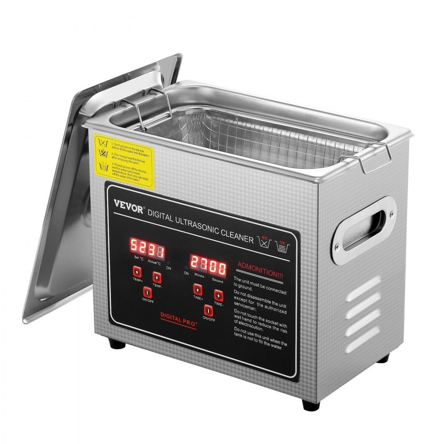 VEVOR 3L Ultrasonic Cleaner – 120W, 40kHz, 170W Heater