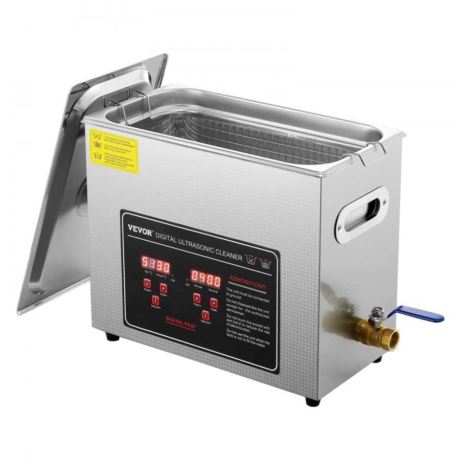 VEVOR 6L Ultrasonic Cleaner – 180W, 40kHz, 350W Heater