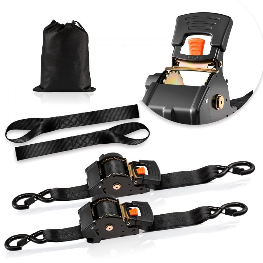VEVOR S Hook Ratchet Straps – 2 in x 10 ft, 3033 lbs