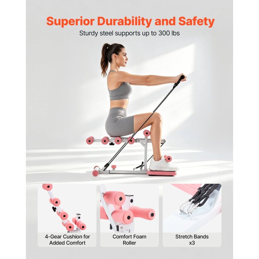 VEVOR Deep Squat Machine – 300 lb, Q235 Steel, 3 Bands