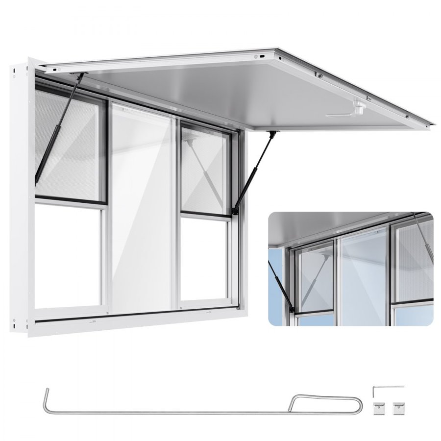 VEVOR 60 x 36 Concession Window – Aluminum Alloy Awning