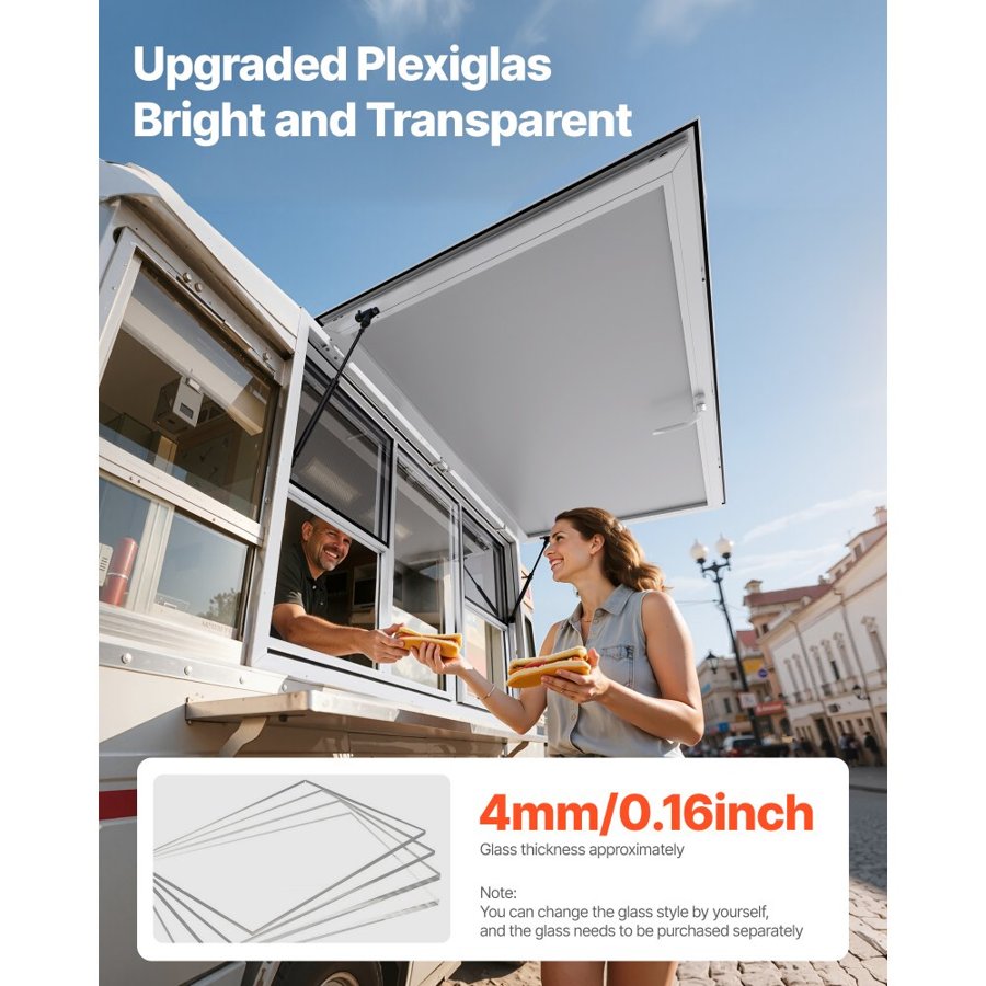 VEVOR 60 x 36 Concession Window – Aluminum Alloy Awning