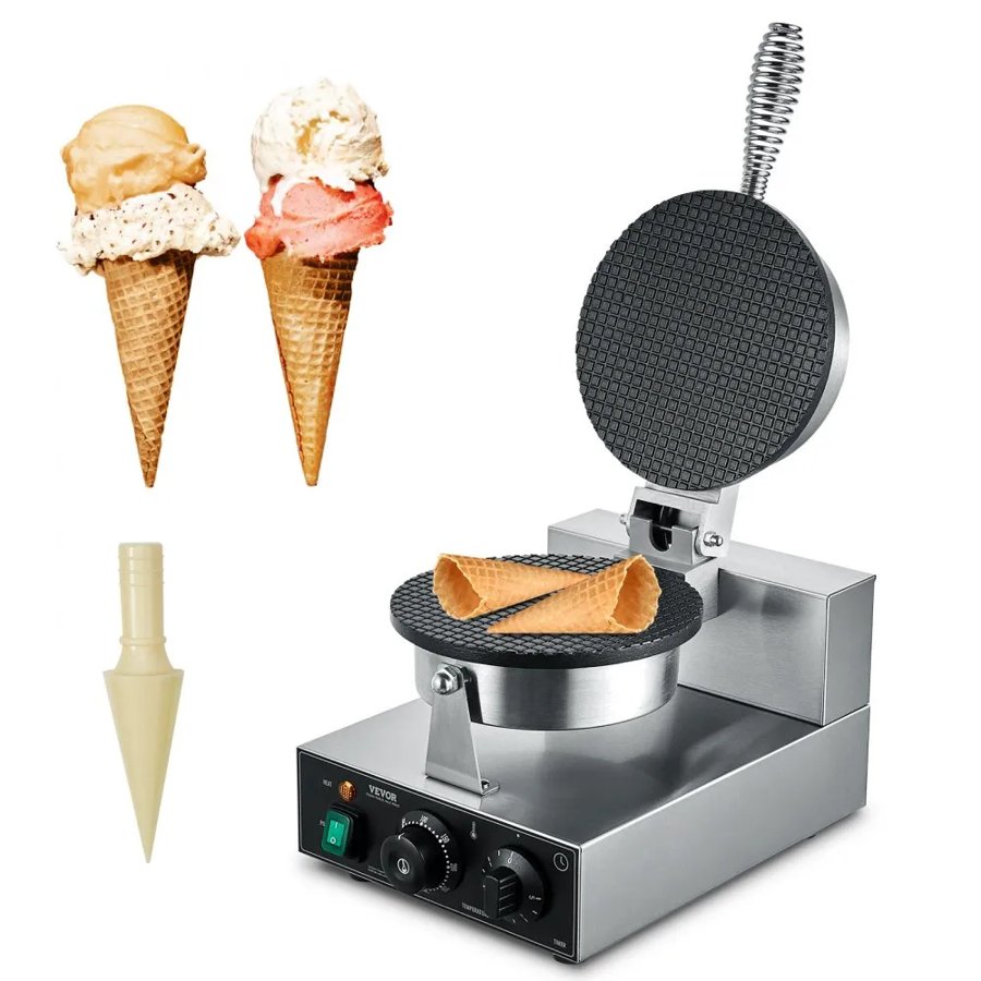 VEVOR Electric Ice Cream Cone Maker – 1230W, 13 lbs