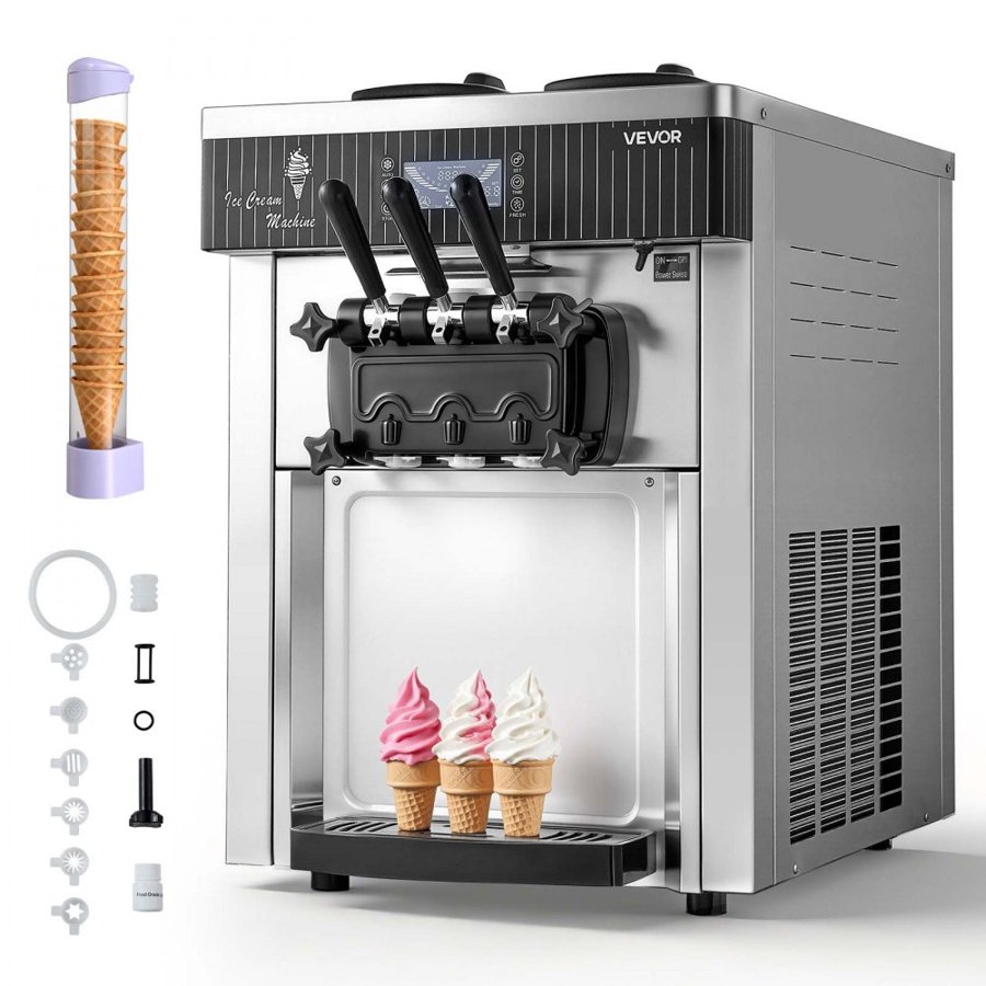 VEVOR Commercial Soft Serve Ice Cream Machine – LED
