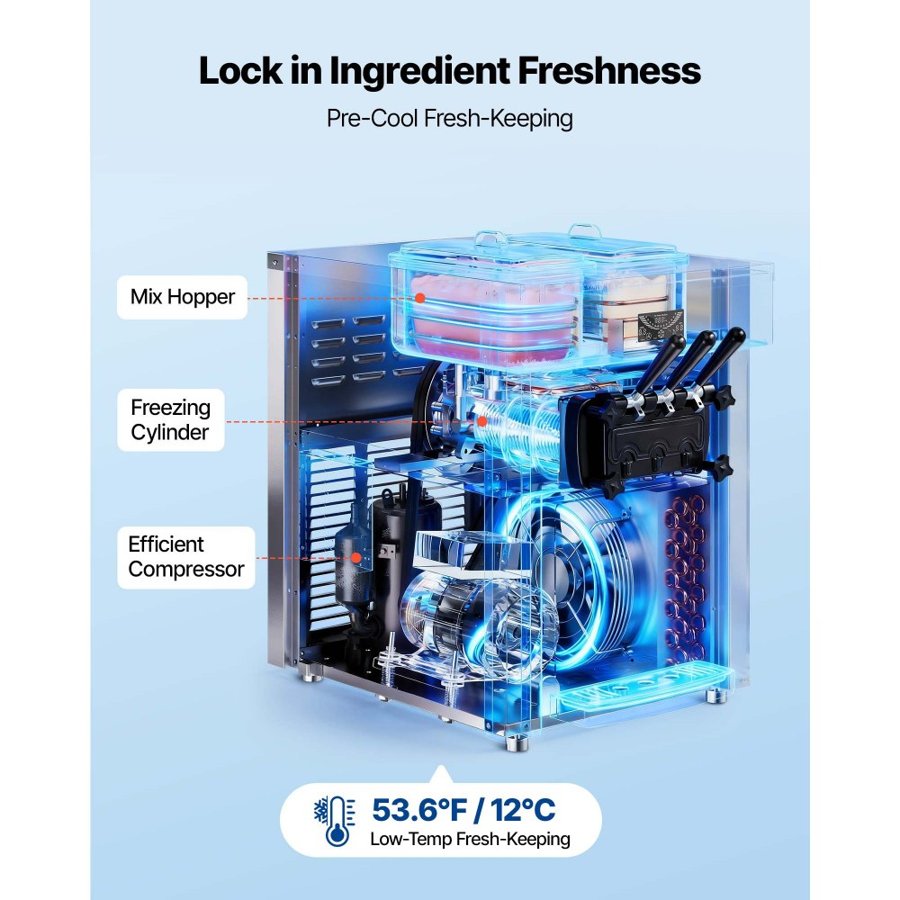 VEVOR Commercial Soft Serve Ice Cream Machine – LED