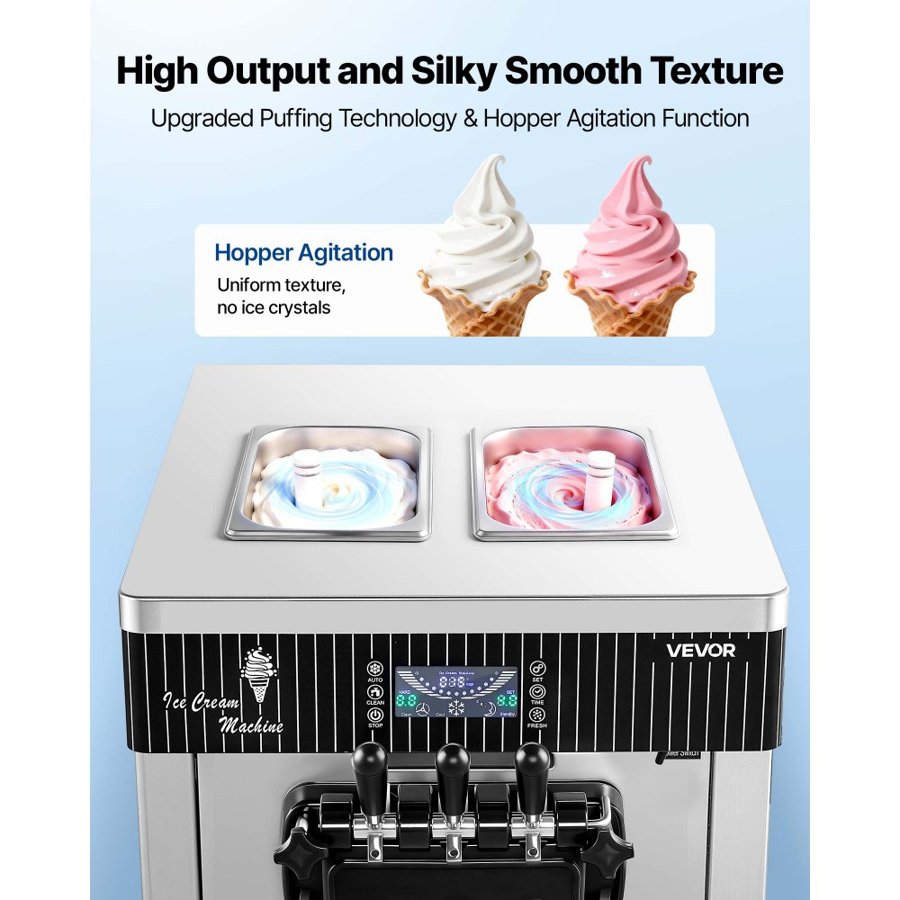 VEVOR Commercial Soft Serve Ice Cream Machine – LED