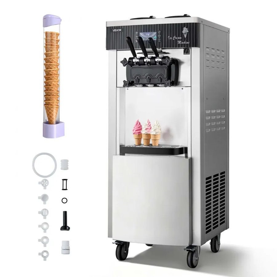 VEVOR Commercial Ice Cream Maker Machine – 20-28L/H, 2200W