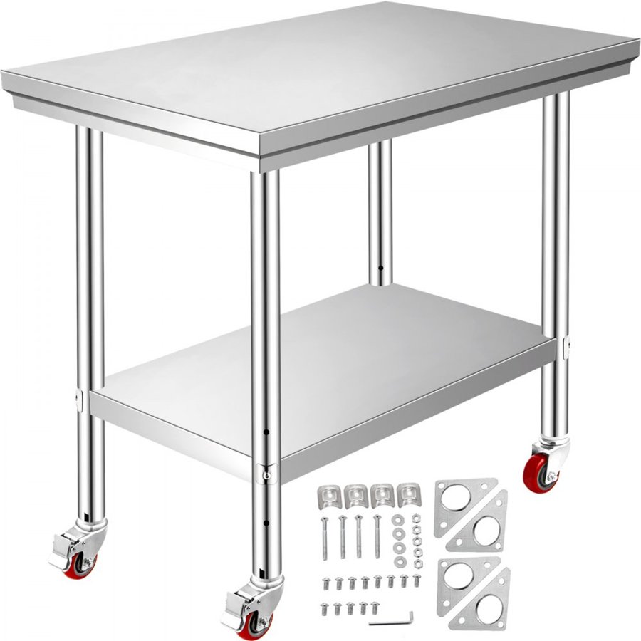 VEVOR Stainless Steel Prep Table For Commercial Use