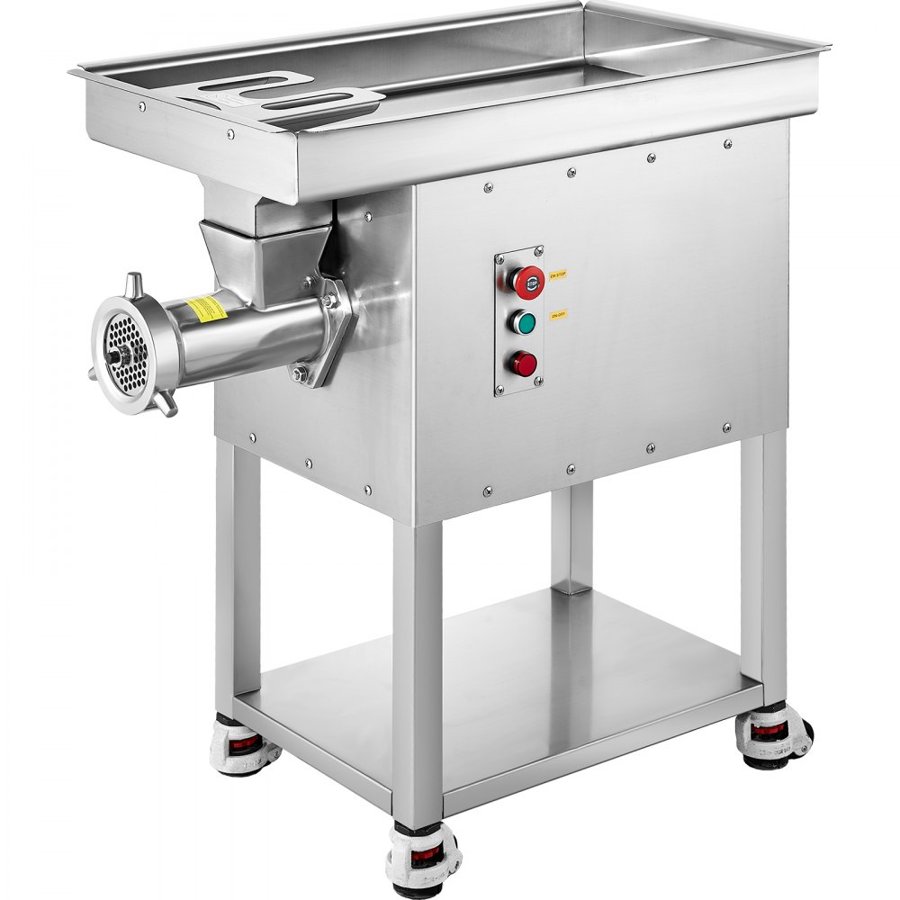 VEVOR Meat Grinder, 22 Lbs/Min Capacity Electric Meat Grinders w/ Blade, Grinding Plate, Sausage Maker, Stainless Steel Commercial Meat Mincer for Kitchen Restaurant Butcher Store