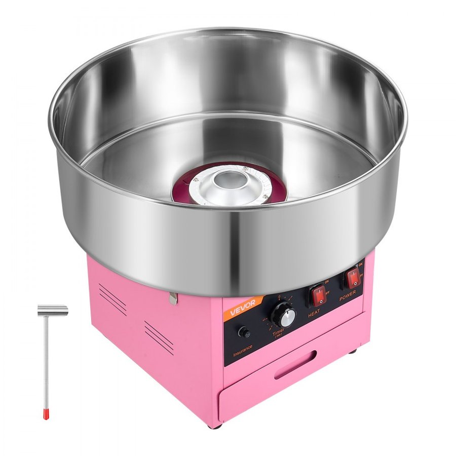 VEVOR Commercial Cotton Candy Machine – 1000W, 52 cm Bowl