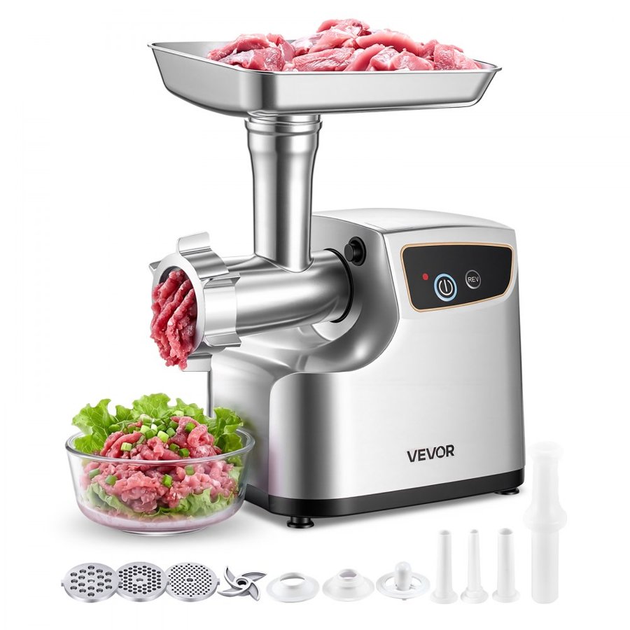 VEVOR #8 Electric Meat Grinder – 700W, 2.3 kg/Min, 3 Plates