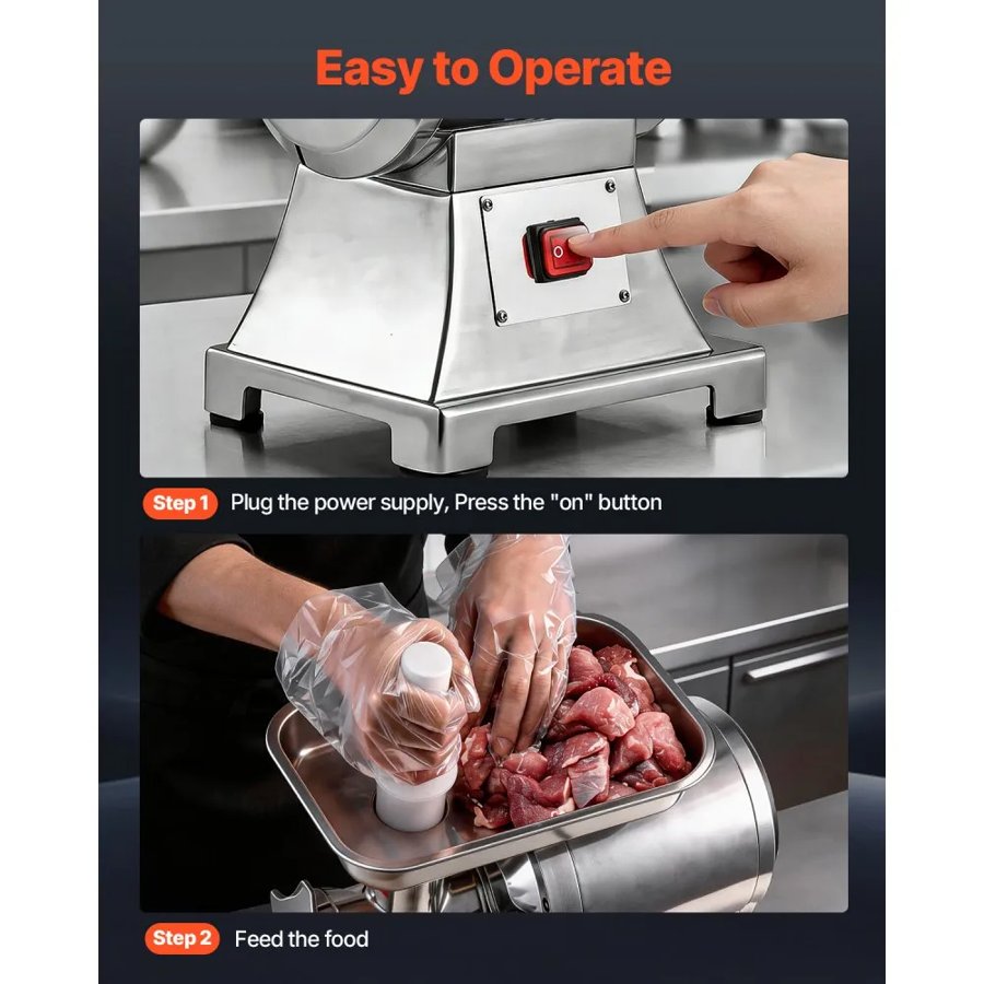 VEVOR #12 Commercial Electric Meat Grinder – 750W Copper