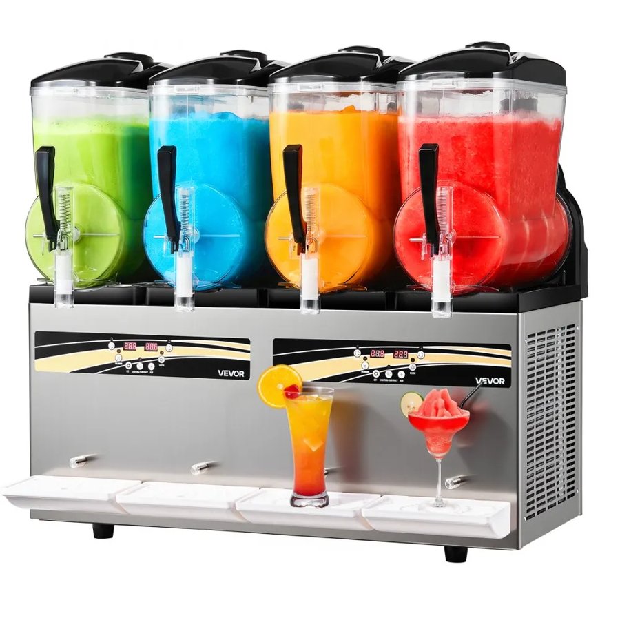 VEVOR 4 Bowl Commercial Frozen Drink Maker – 12L × 4