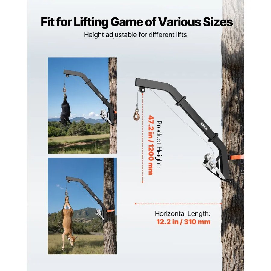 VEVOR Deer Skinning Hoist – Heavy Load, Smooth & Secure