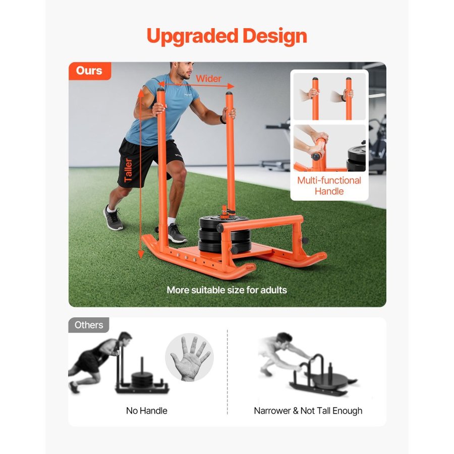 VEVOR Speed Training Sled – 2-in-1 Pull & Push Fitness Sled
