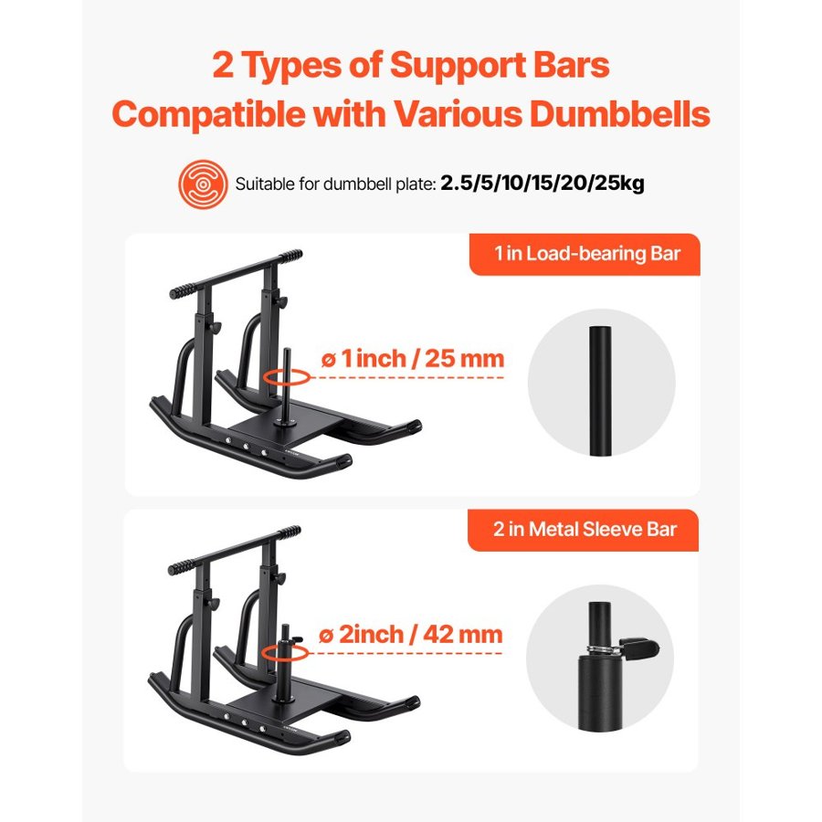 VEVOR Weight Sled, Steel Power Sled, Fitness Training Sleds for Athletic Exercise Speed Improvement, Workout Equipment with Adjustable Height Handle, Compatible with 25/51 mm Weight Plates, Black