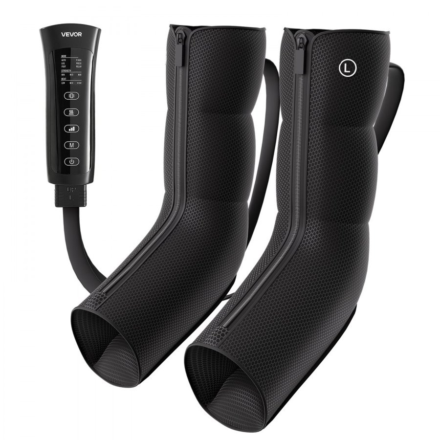 VEVOR Full Leg Compression Massager – 3 Heat, 6 Masage Modes