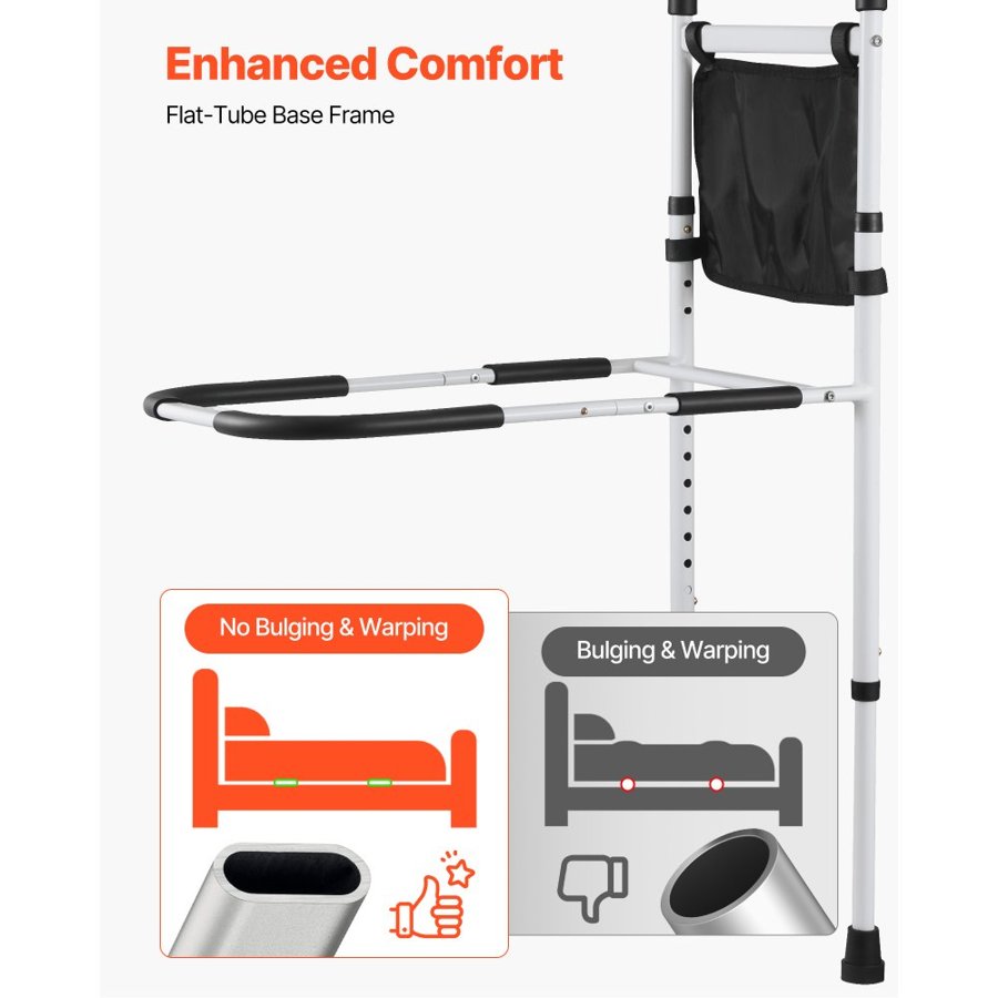 VEVOR Adjustable Bed Rails for Elderly – 15"-18" H, 300 lbs