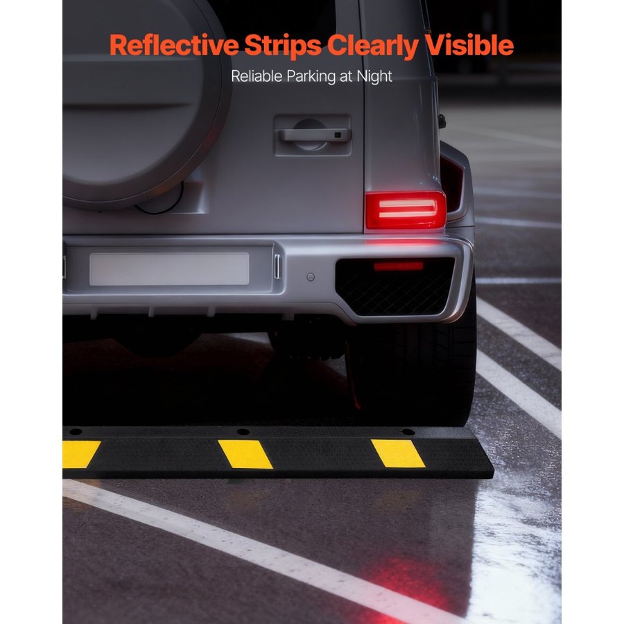 VEVOR Rubber Parking Curb – 72 Inch Heavy Duty Garage Stop