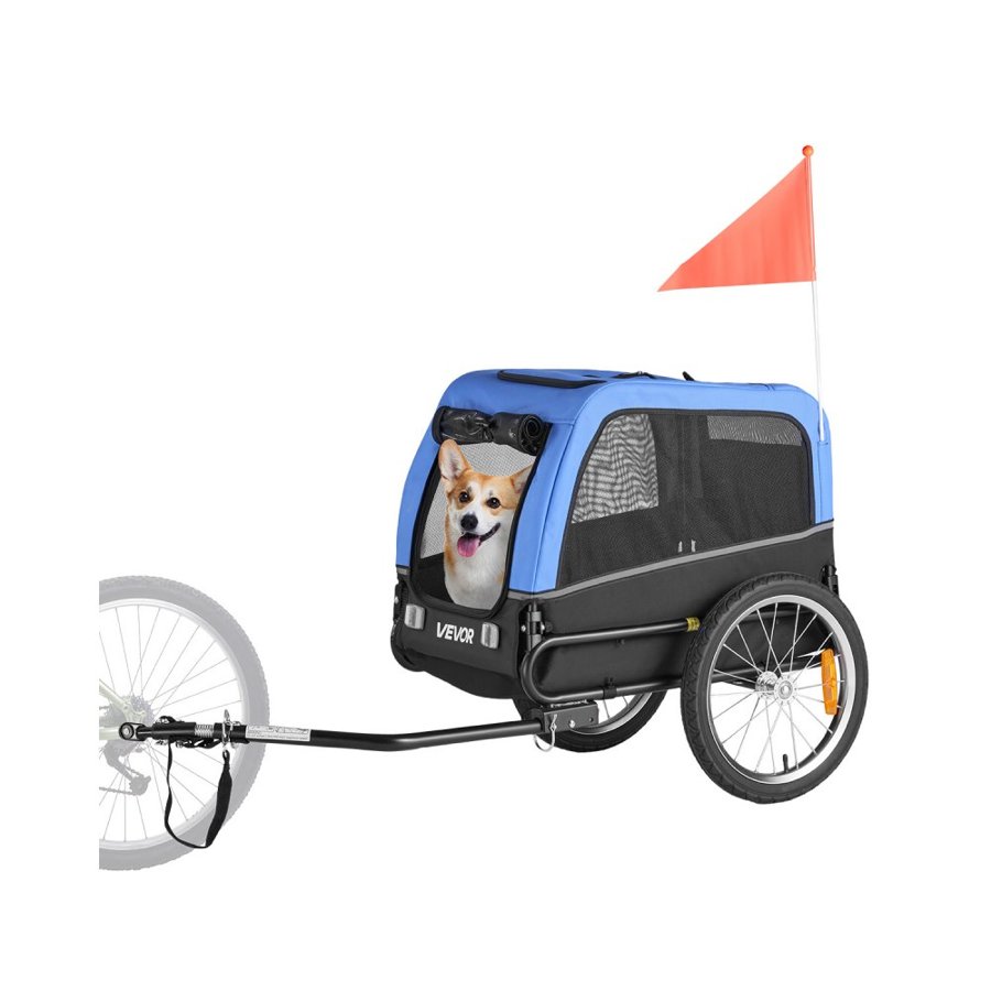 VEVOR Small Dog Bike Trailer – 66 lbs, Folding Frame