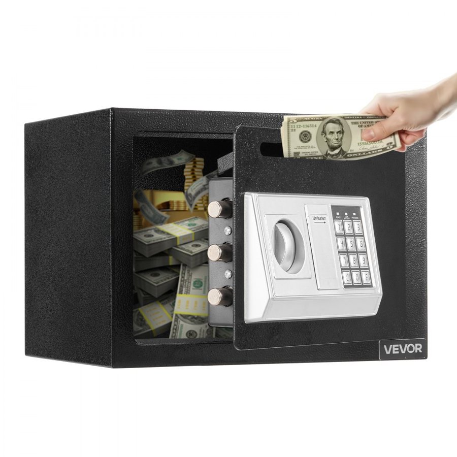 VEVOR Drop Box Safe – 0.6 cu.ft, 0.6 In Bolts, 1-8 Digit PIN