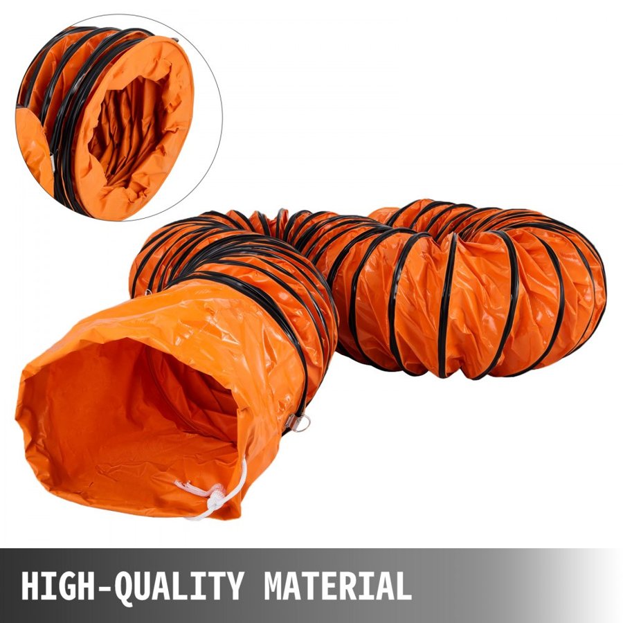 VEVOR 25FT Duct Hosing extraction flexible ducting PVC Flexible12 Inch Portable for Exhaust Fan pvc ducting