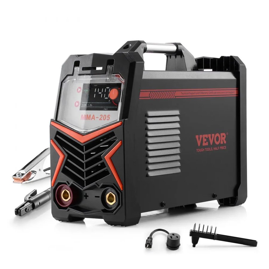 VEVOR MMA metinātājs, 205 A 2 vienā MMA Lift TIG elektrodu metināšanas iekārta, IGBT invertors pārnēsājams metinātājs, pret pielipšanu (Lift deglis nav iekļauts)