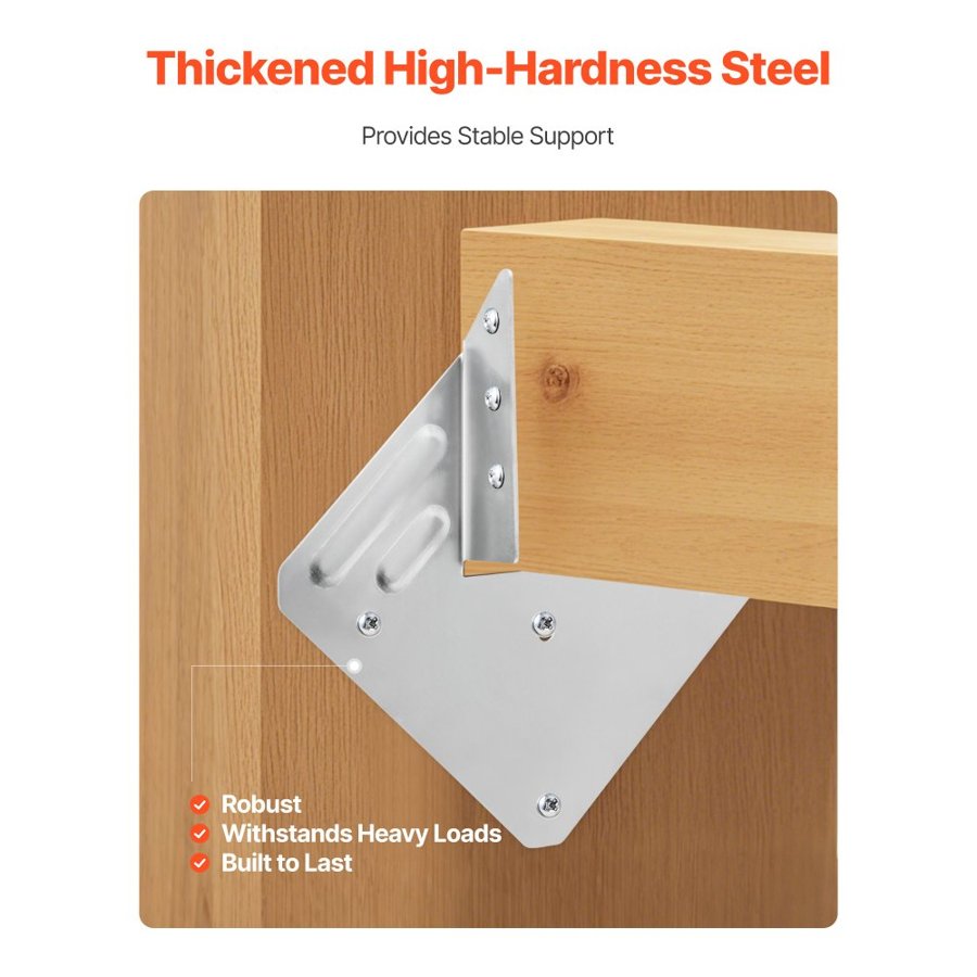 VEVOR Hurricane Ties for Rafter, Inner Size 5.31x1.57x2.48 in / 135x40x63 mm, Heavy Duty Hurricane Straps, Heavy Duty Rafter Ties Brackets Joist Hangers for Roof Beam Wooden Construction, 25 Pcs