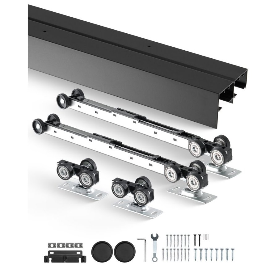 VEVOR Sliding Closet Door Hardware Kit - 8ft Heavy Duty