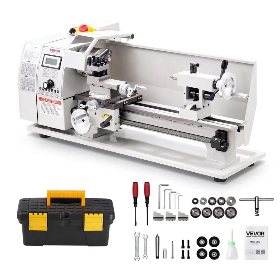 VEVOR Metal Turning Lathe – 220 x 402 mm, 650W, 2500 RPM