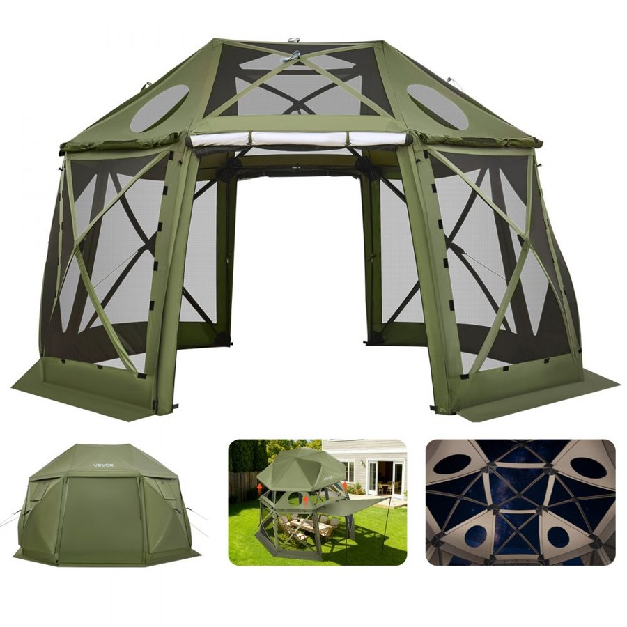 VEVOR Canopy Tent With Screen Walls – 13×13 Ft, 13-Sided