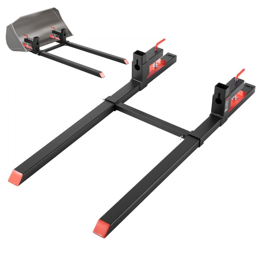 VEVOR Clamp On Pallet Forks For Tractor – 2000 Lbs, 60 In