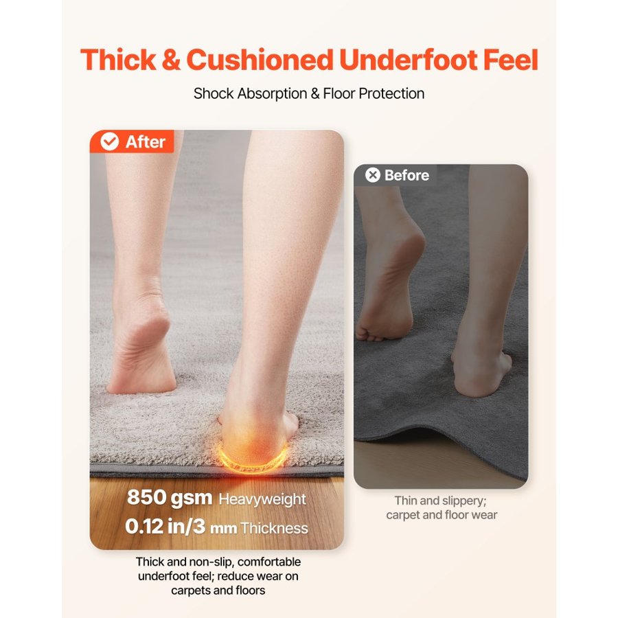 VEVOR 5 x 7 Rug Pad – Non-Slip, Felt & TPR, 0.12 in Thick