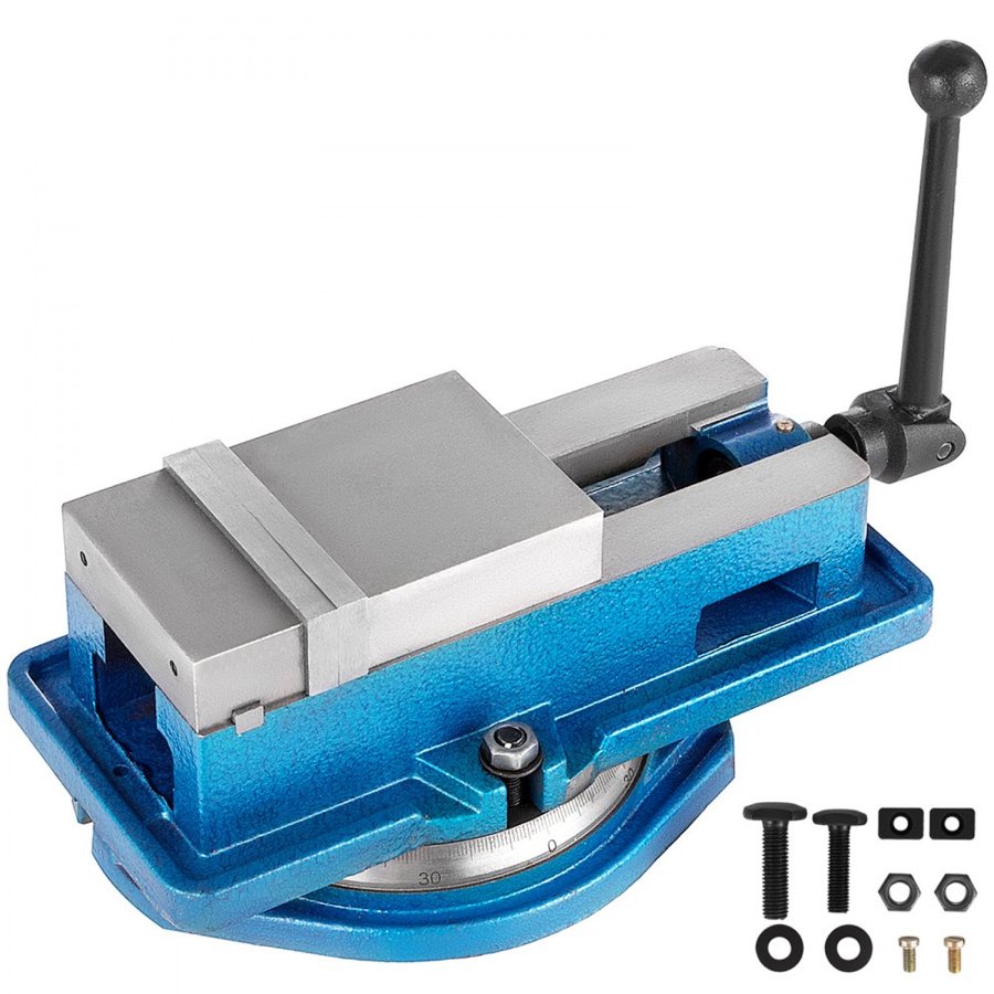 VEVOR Precision Milling Machine Vise 4 Inch  Accu Lock Swivel Base Clamping Vise 360 Degrees Scale Bench Vice Clamp 100mm Width for Milling Drilling Machine Precision Parts Finishing