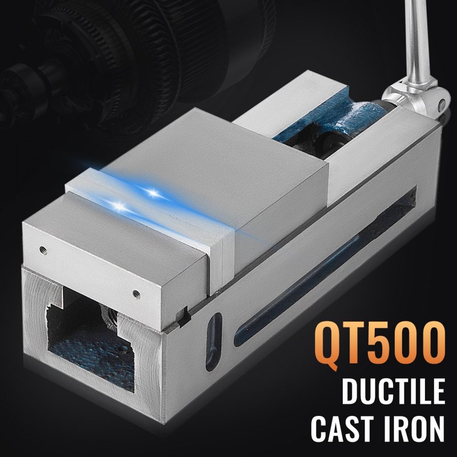 VEVOR Bench Clamp Vise High Precision Clamping Vise 4 Inch Jaw Width CNC Vise Fixed Jaw