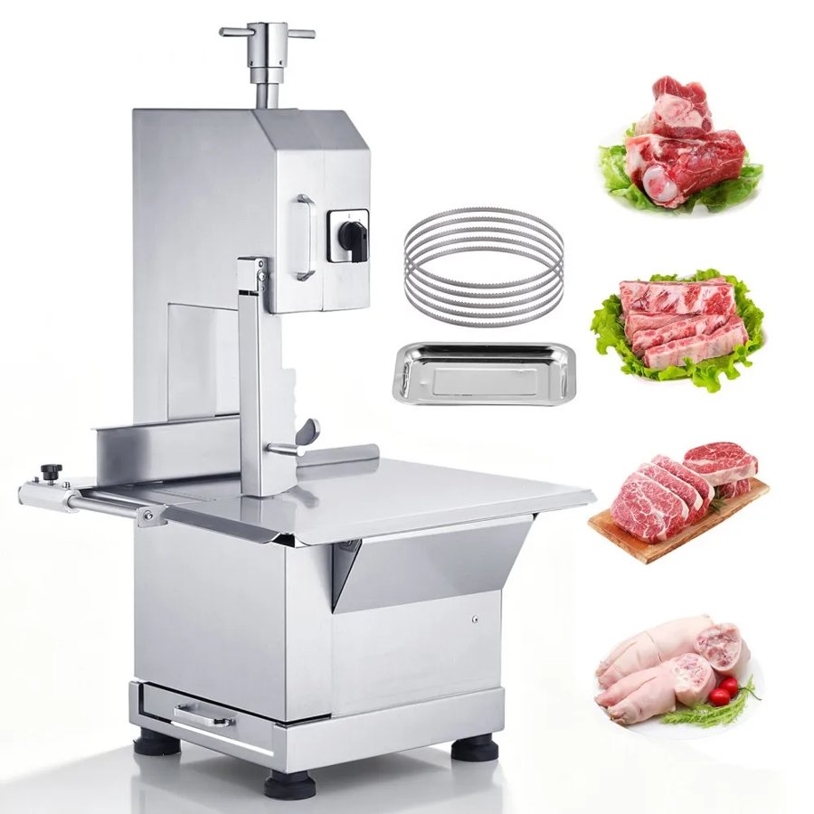 VEVOR 2200W Commercial Electric Meat Bandsaw Stainless Steel Bone Sawing Machine