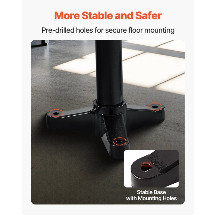 VEVOR Bench Grinder Stand, Heavy-Duty Grinder and Vise Floor Pedestal with 27 x 27 cm Mounting Plate, Pre-Cut Mounting Slots & Water Pot, Compatible with Most Bench Grinders