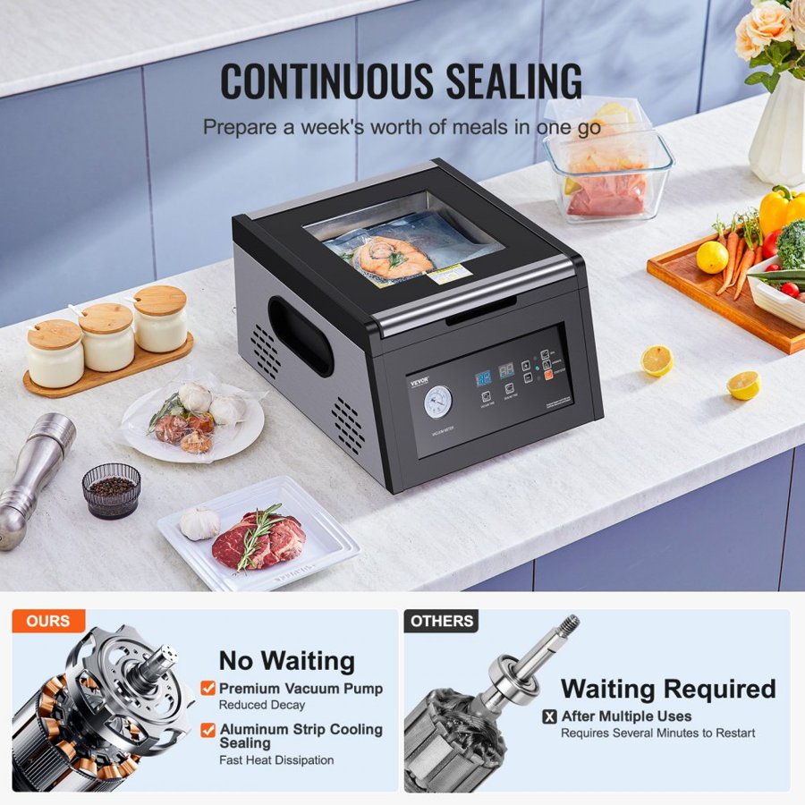 VEVOR Vacuum Sealer Chamber Machine – 380W, 290mm Seal