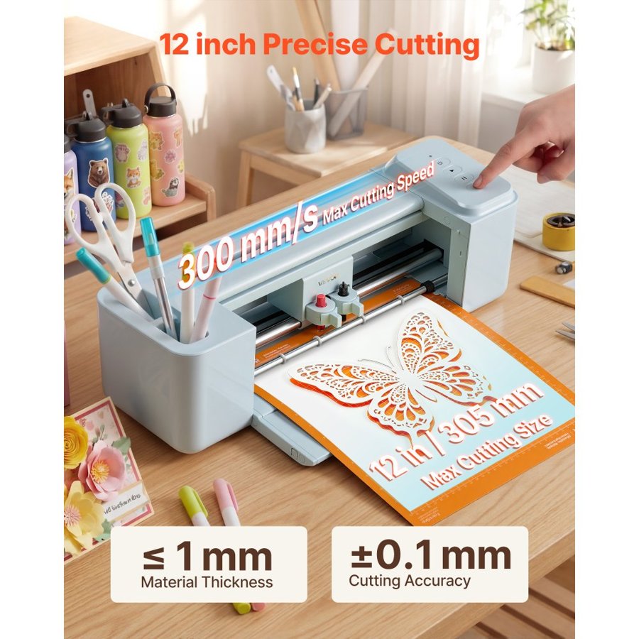 VEVOR Vinyl Cut Machine – 305 mm, 5000+ Built-in Designs