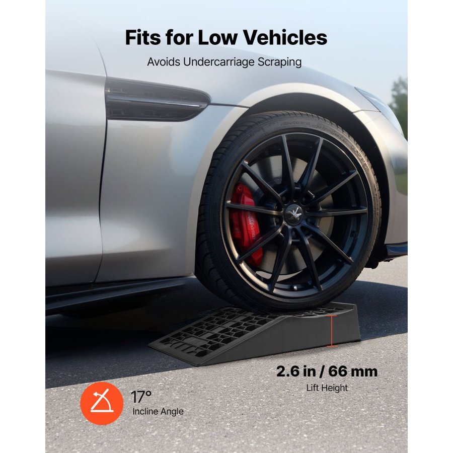 VEVOR Low Profile Car Ramps – 2.6 in Lift, 20,000 lbs GVW