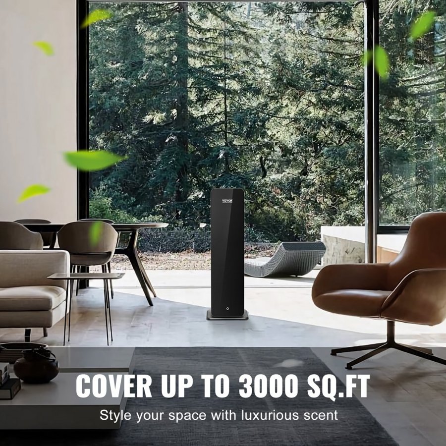 VEVOR Scent Air Machine for Home, 950ml Bluetooth Smart Cold Air Diffuser, 3000sq.ft Waterless Essential Oil Scent Air Diffuser, Floor Standing Aromatherapy Machine for Large Room, Office, Hotel