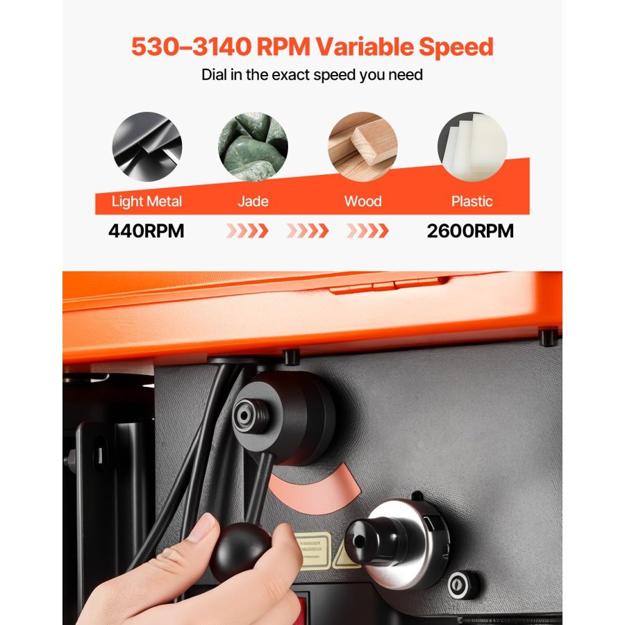 VEVOR 10 Inch Benchtop Drill Press – 400W, 440–2600 RPM